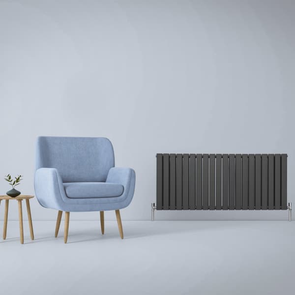 Designer Flat Panel Radiators – Dark Grey, Black, White