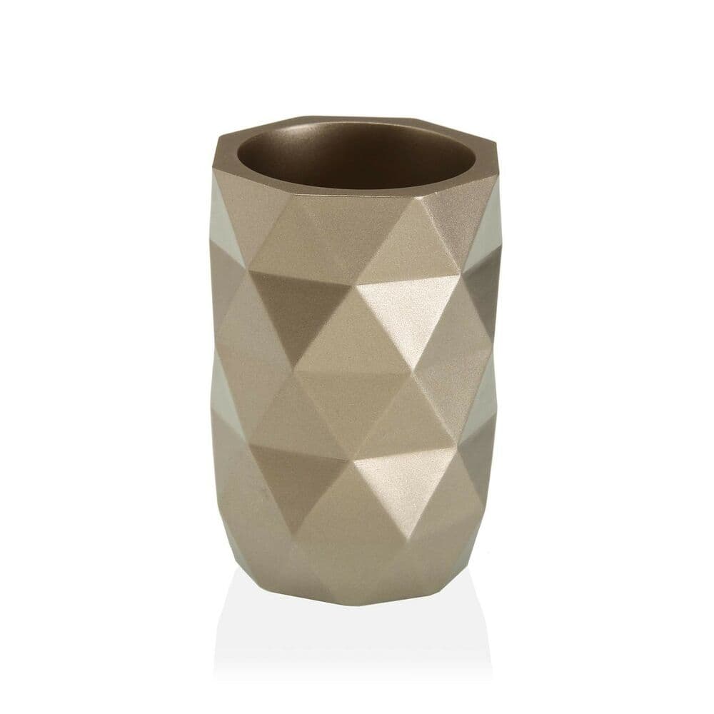 Tannbørste-holder Versa DIAMOND Hvit Harpiks (7,4 x 10,6 x 7,4 cm)