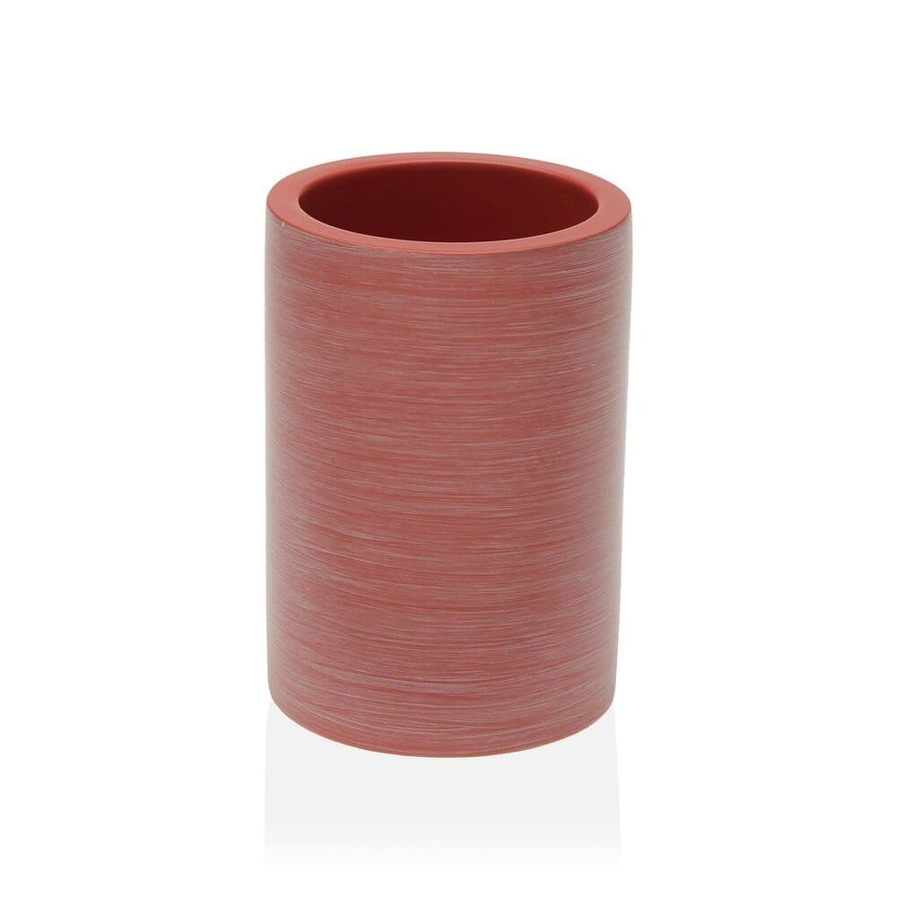 Tannbørste-holder Versa TERRAIN Rosa Harpiks (8,2 x 9,3 x 8,2 cm)