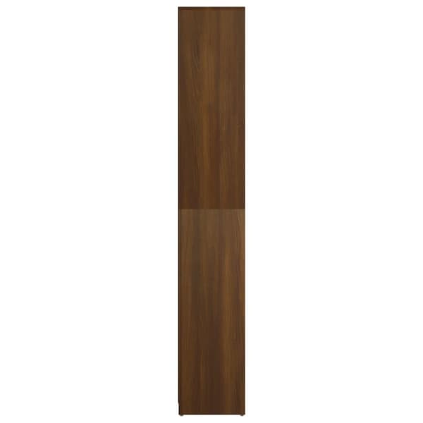 vidaXL badeværelsesskab 30x30x183,5 cm konstrueret træ brunt egetræ