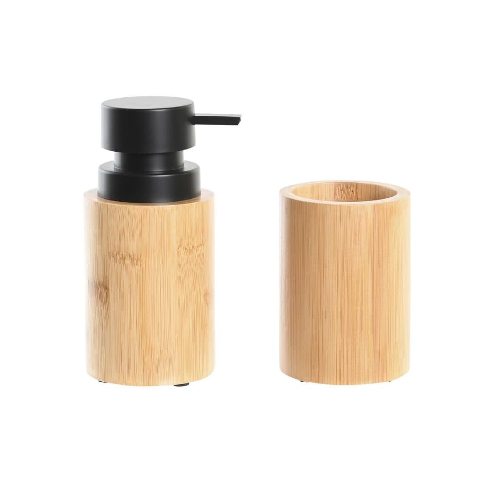 Badesett DKD Home Decor Naturell Bambus (8 x 8 x 11 cm)