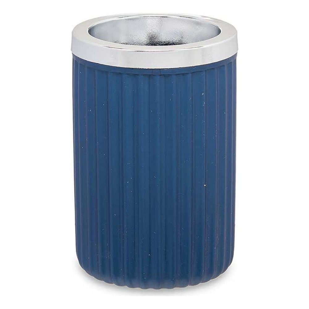 Glass Tannbørste-holder Blå Plast (7,5 x 11,5 x 7,5 cm)