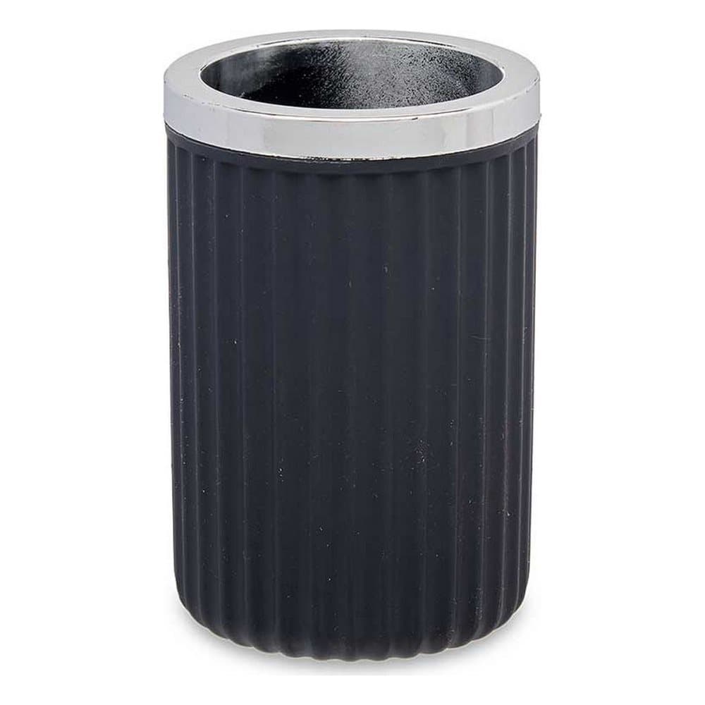 Glass Tannbørste-holder Antrasitt Plast (7,5 x 11,5 x 7,5 cm)