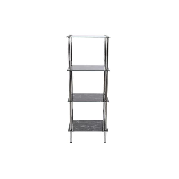 Badeværelse reol DKD Home Decor Krystal Stål (40 x 30 x 105 cm)
