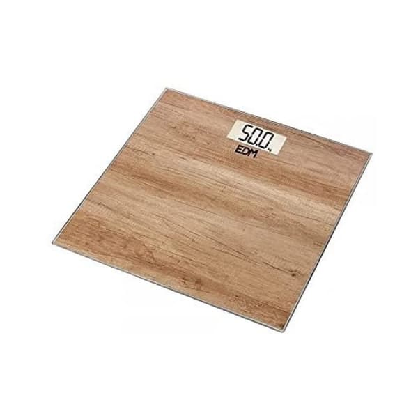 Digital Badrumsvåg EDM Glas Trä 180 kg (26 x 26 x 2 cm)
