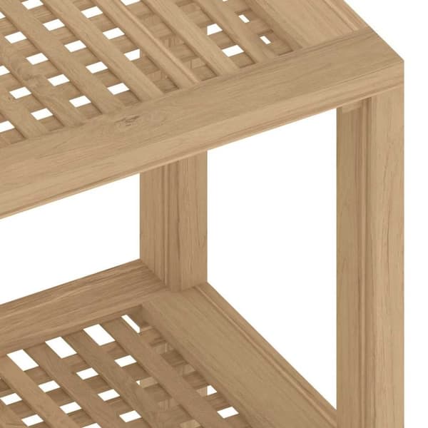 vidaXL Sidebord til baderom 60x30x45 cm heltre teak