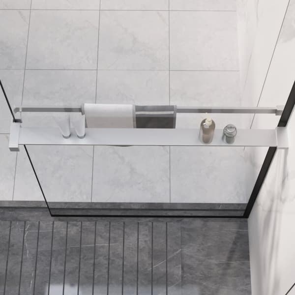 vidaXL Duschhylla för duschvägg krom 80 cm aluminium