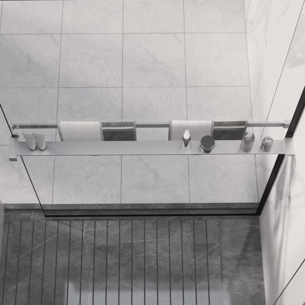 vidaXL Dusjhylle for dusjvegg krom 100 cm aluminium