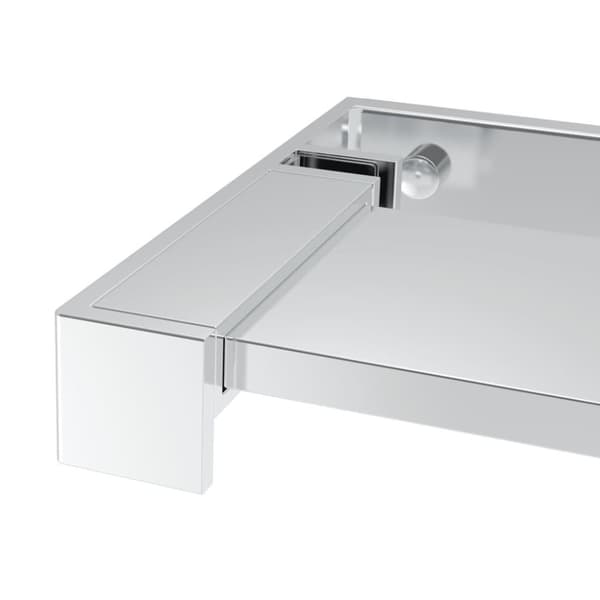vidaXL Dusjhylle for dusjvegg krom 90 cm aluminium