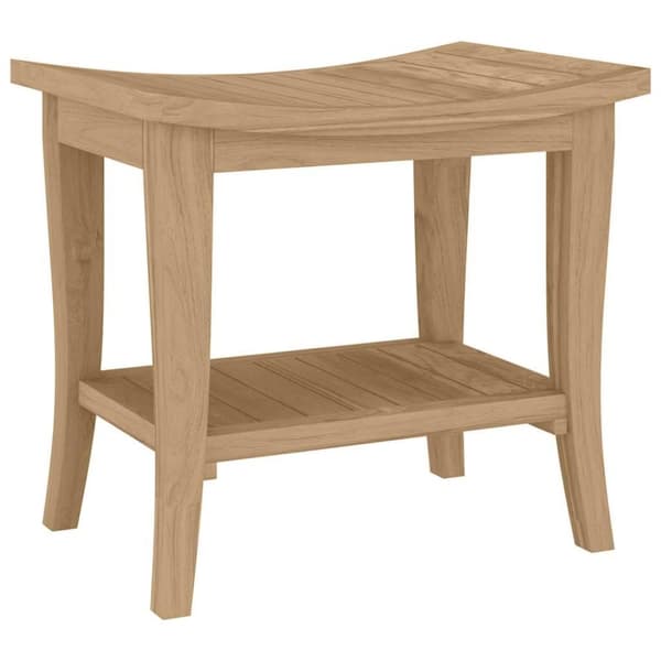 vidaXL badeværelsesbord 50x35x45 cm massivt teaktræ