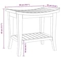 Miniatyrbillede 8 af 8: vidaXL badeværelsesbord 50x35x45 cm massivt teaktræ