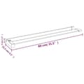 Miniatyrbillede 6 af 8: vidaXL brusehylde til brusevæg 80 cm aluminium sort