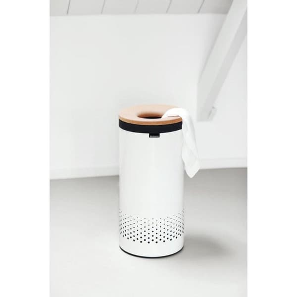 Brabantia Vasketøjsboks 35L Hvid/kork