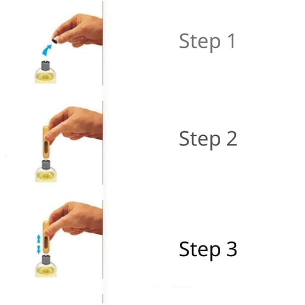 Genopfyldelig Smart Parfumeflaske 5 ml Farvevalg Metallic Blå