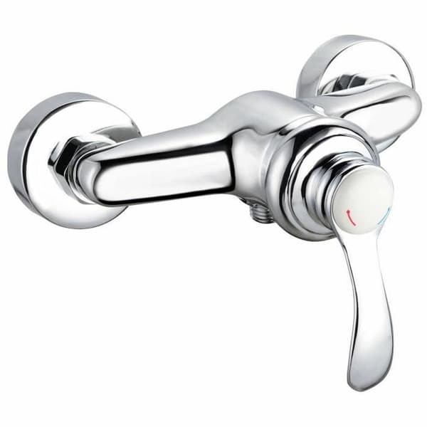 Hane med blandingsbatteri Rousseau Byron Grå Chrome Metal Kobber 15 cm Bruser