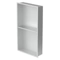 Pikkukuva 2 / 7: Suihkutarjotin 2 tasoa 60x30 cm hopea ruostumaton teräs seinänurkka Suihkutarjotin LuxeBath
