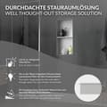 Miniatyrbillede 4 af 8: Bruseniche 2 niveauer 60x30 cm sølv rustfrit stål indbygningsramme væg niche bruseniche LuxeBath