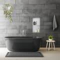 Miniatyrbillede 8 af 8: Bruseniche 2 niveauer 60x30 cm sølv rustfrit stål indbygningsramme væg niche bruseniche LuxeBath