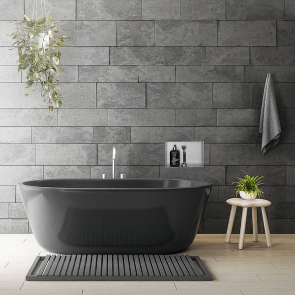 Suihkutarjotin 30x20 cm hopea ruostumaton teräs uppokehys Seinänurkkaus Suihkutarjotin LuxeBath