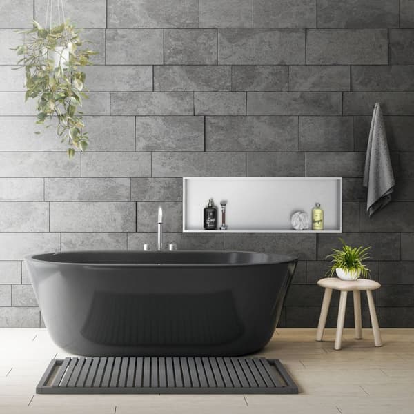 Suihkutarjotin 90x30 cm hopea ruostumaton teräs seinänurkkaus Suihkutarjotin LuxeBath