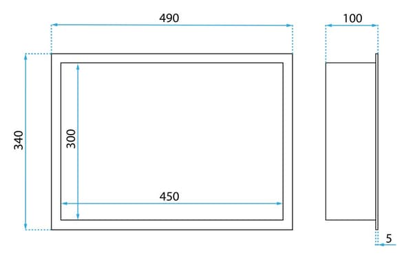 BADEHYLDE TIL BADEVÆRELSE 30x45 mat sort