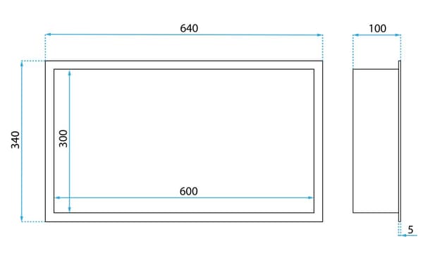 BADEHYLDE TIL BADEVÆRELSE 30x60 mat sort
