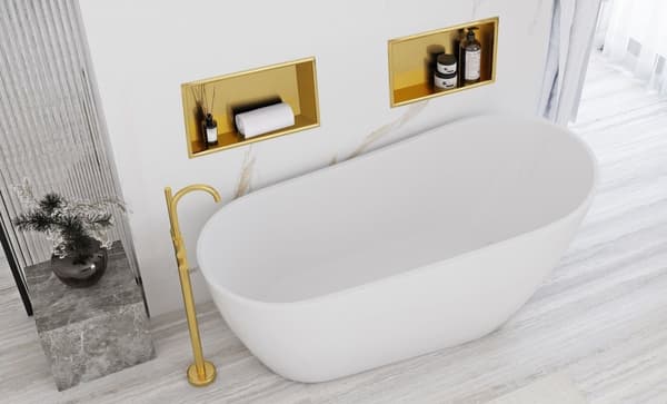 BADEHYLDE TIL BADEVÆRELSE 30x45 børstet guld