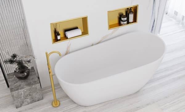 BADEHYLDE TIL BADEVÆRELSE 30x45 børstet guld