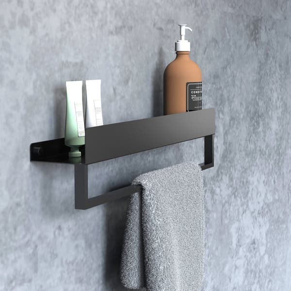 Badeværelsehylde til badekar SF01 60cm mat sort