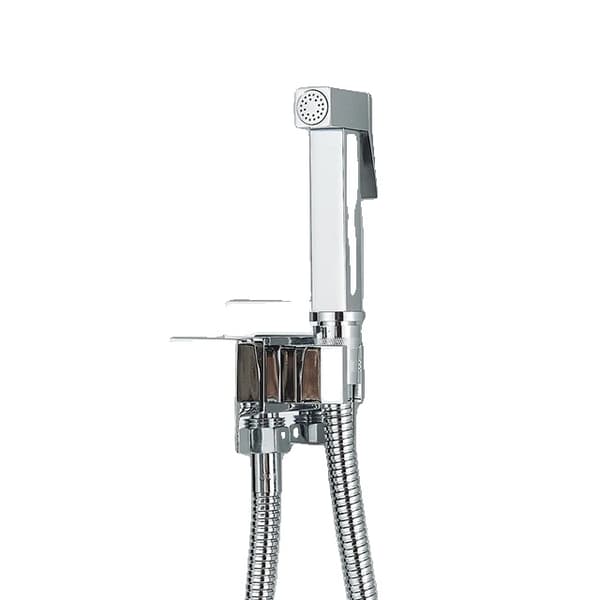 Bidetbruserarmaturer, mat sort finish, hygiejnisk sprayteknologi, Chrome C