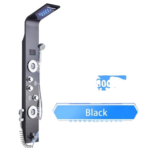 LED Duschpanel, Regndusch, SPA Massage Jet, Gyllene 8009