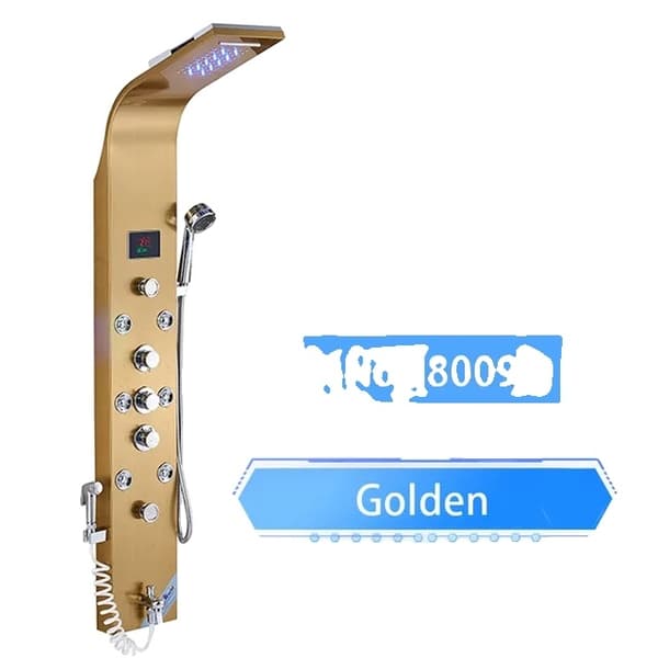 LED Brusepanel, Regnbruser, SPA Massagestråle, Golden 8009