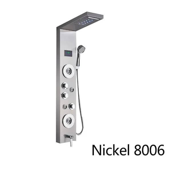 LED Badeværelse Brusehane Panel, Luksus Design, Digital Display Skærm, Guld 8009