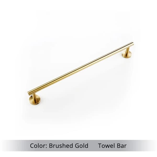 Badeværelsestilbehørssæt, mat sort finish, rustfrit stål hardware, SS-Håndklædestang 45CM