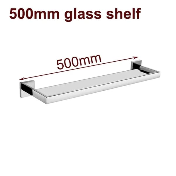 Badeværelsesudstyr, Poleret Rustfrit Stål, Spejlfinish, 4-delt sæt 60cm 2bar