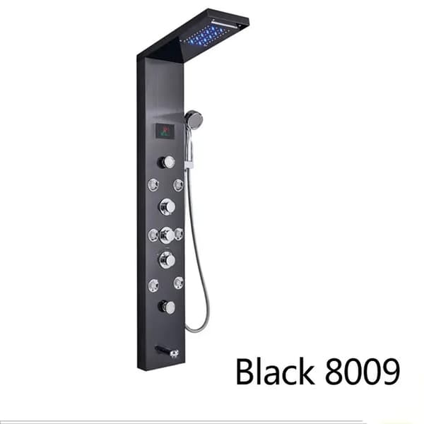 Badeværelse Brusehane, LED Display Skærm, Håndholdt Massage, Guld 8009