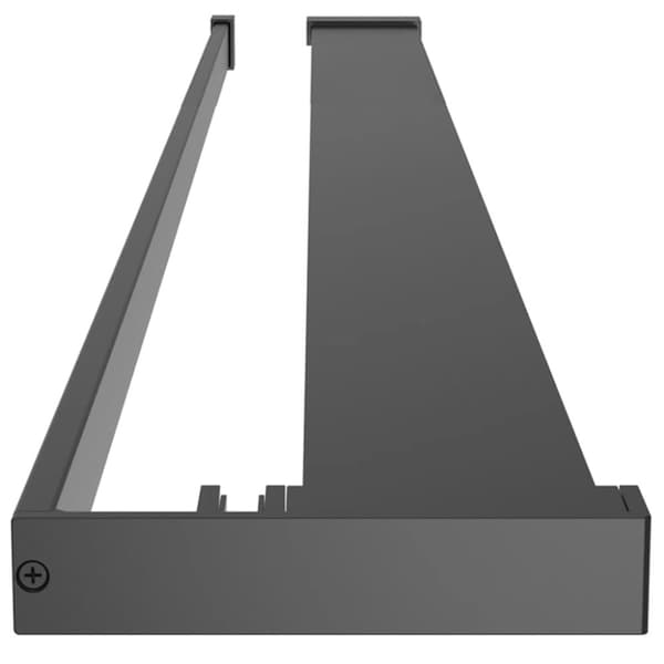 vidaXL Duschhylla för duschvägg svart 118 cm gjuten aluminium - Badrumstillbehör