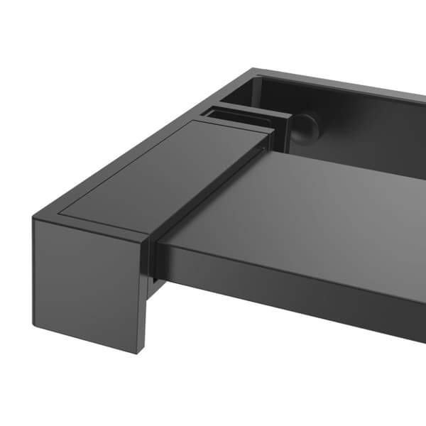 vidaXL brusehylde til brusevæg 90 cm aluminium sort -  Badeværelse – tilbehør