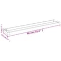 Miniatyrbillede 8 af 8: vidaXL brusehylde til brusevæg 90 cm aluminium sort -  Badeværelse – tilbehør