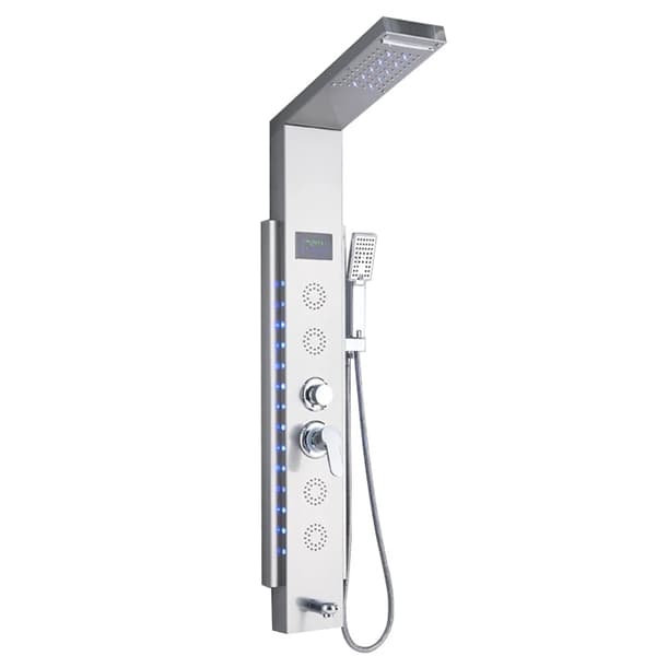 Badeværelse Brusehane, LED Brusepanel, Temperaturskærm, Gul
