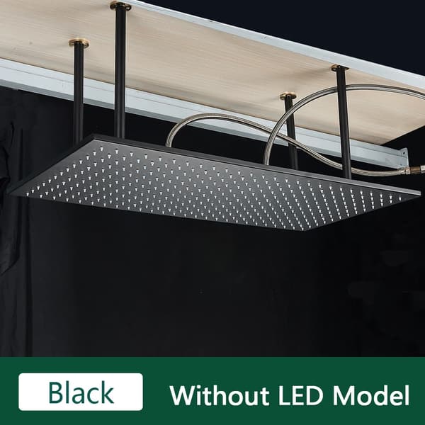 LED Regnbruser, Loftmonteret, Smart Vandstrømstyring,Sort LED