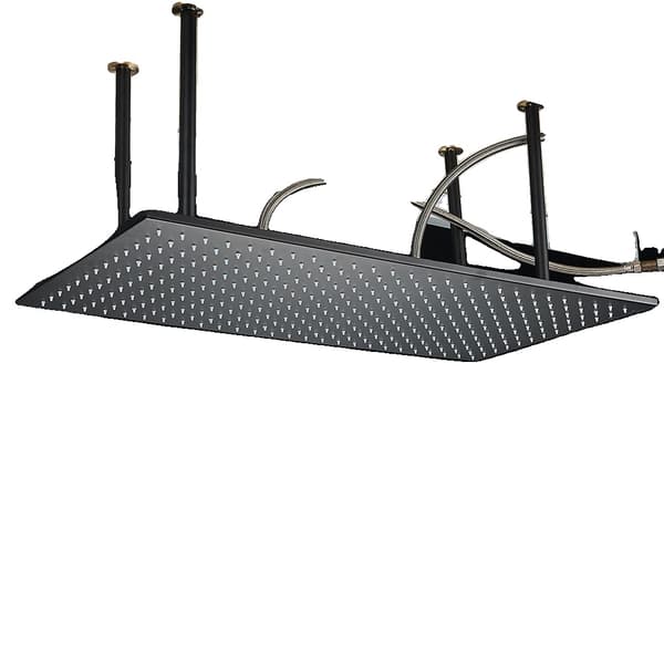 LED Regnbruser, Loftmonteret, Smart Vandstrømstyring,Sort LED Black NO LED