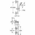 Miniatyrbild 3 av 4: Duschpelare Grohe Precision Start Plast