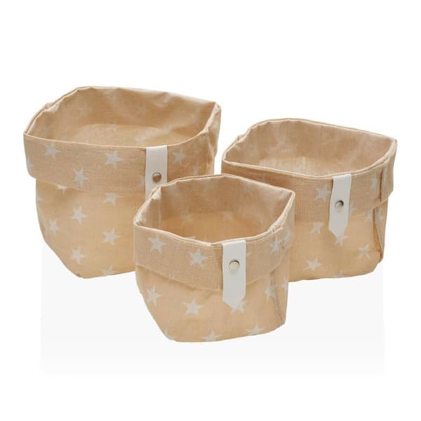 Et sett av stabelbare bokser for organisering Versa Stars 10 x 10 x 10 cm 14 x 14 x 14 cm 12 x 12 x 12 cm