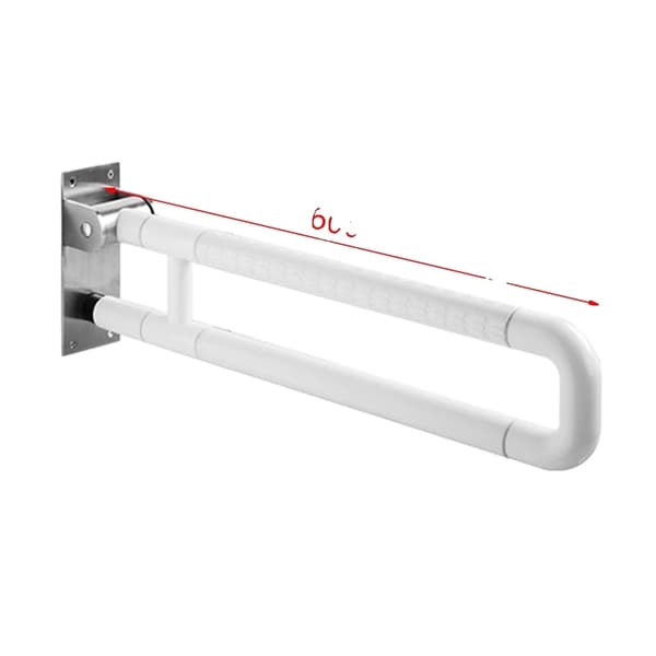 Folding Toilet Sikkerhedshåndtag, Pladsbesparende Design, Høj Vægtkapacitet,Hvid