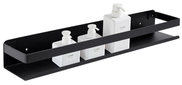 Megara loft badeværelseshylde, 30 cm, sort
