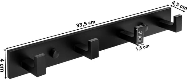 Tessera loft handdukshängare, svart