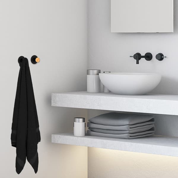 Kovir sort loft håndklædeholder, 2 stk