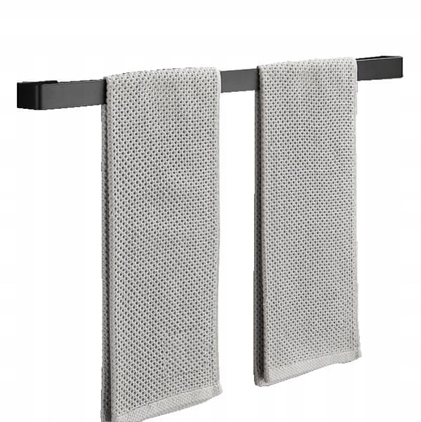 BADRUMSHÄNGARE VÄGGHANDTAG FÖR BADRUM för LOFT handdukar svart 40cm