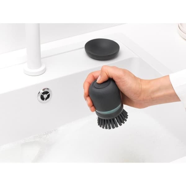 Brabantia SinkSide Dish Brush with Soap Reservoir Black
